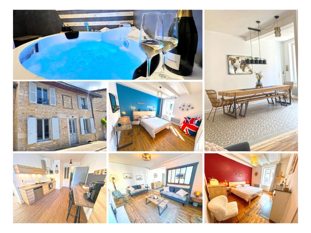 Gite Cosy Avec Jacuzzi Classe 3 Etoiles Poncin ภายนอก รูปภาพ